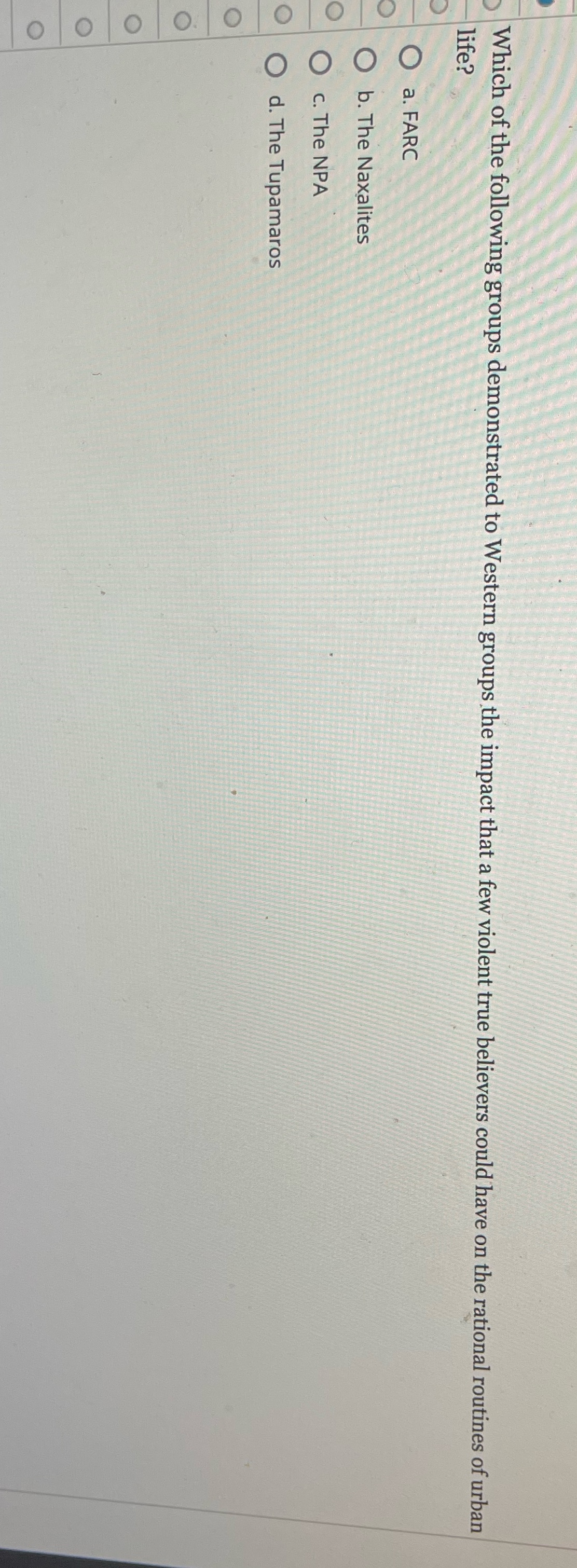 Which of the following groups demonstrated to