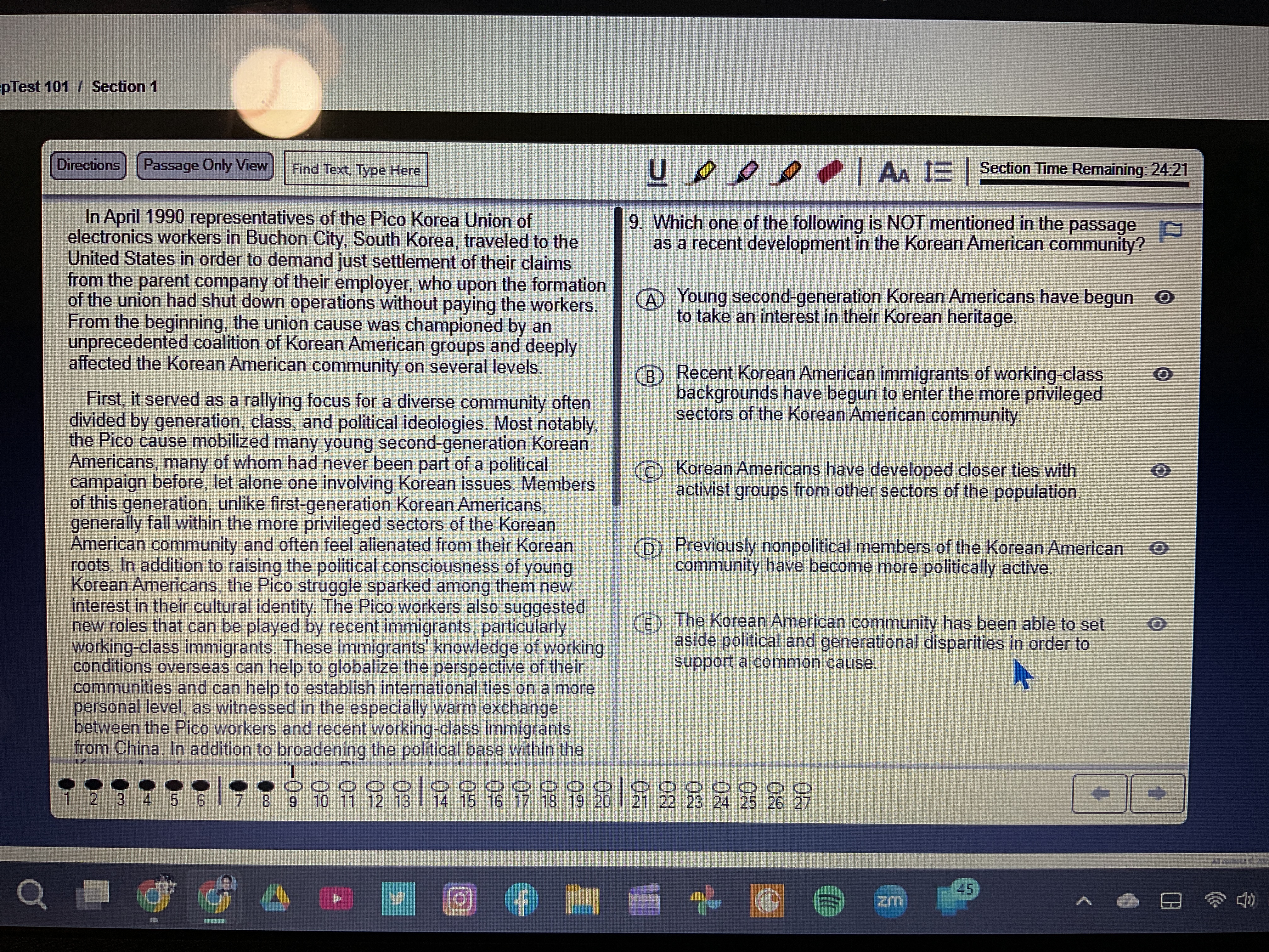 LSAT PREP 101 Section 1 pTest 101 / Section 1