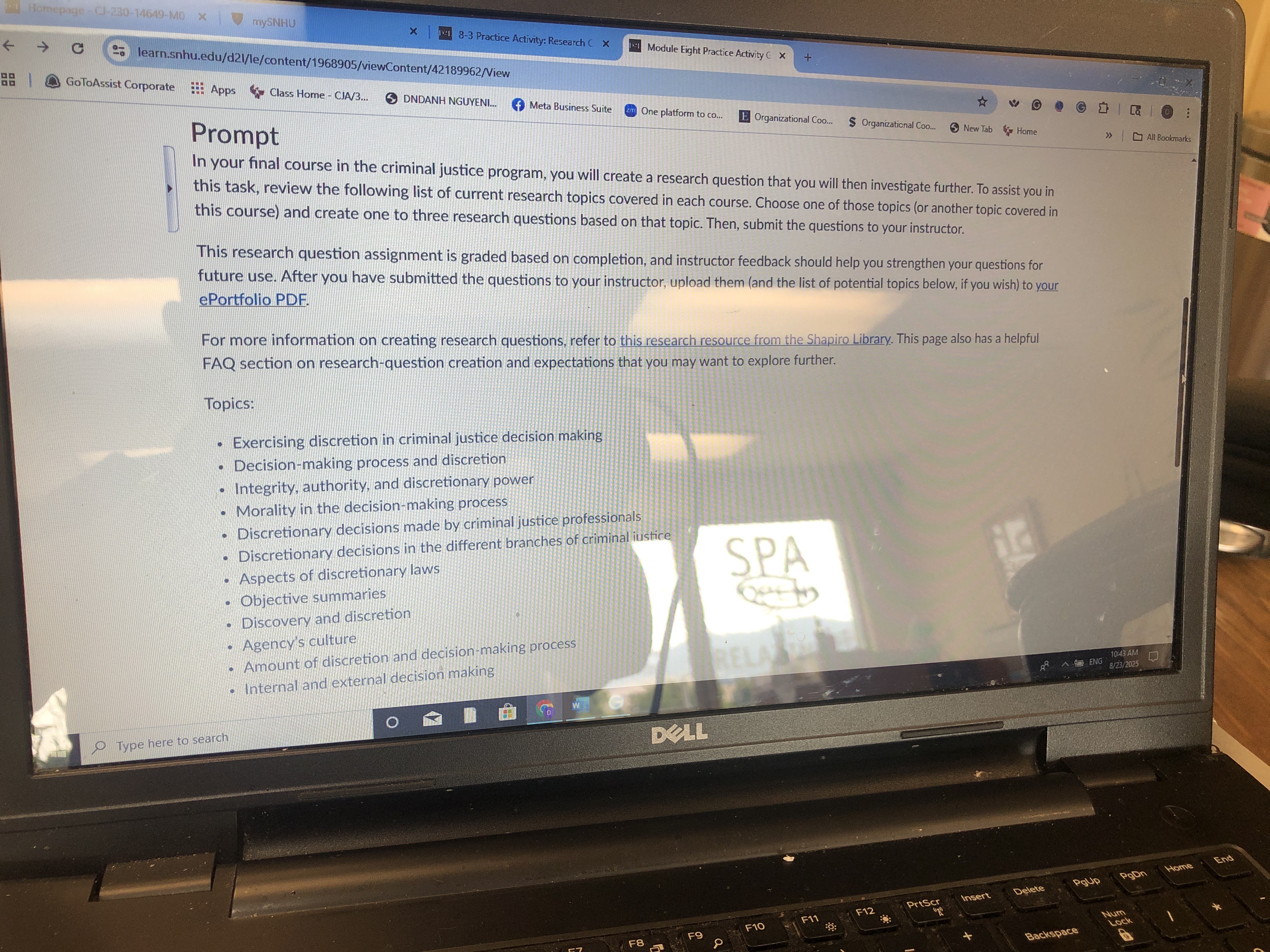 CJ-230-14649-MO mySNHU C x 1 8-3 Practice