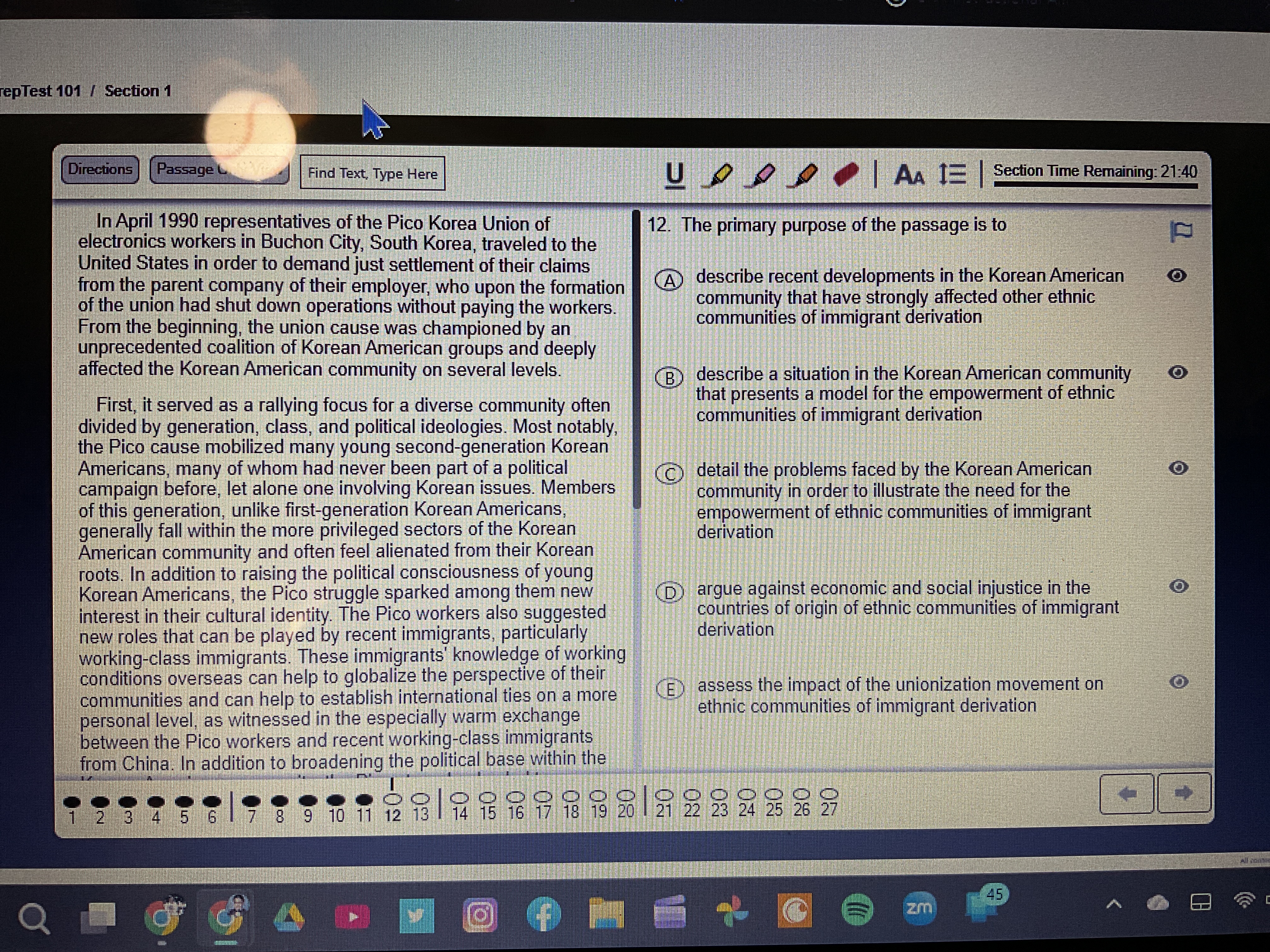 LSAT PREP 101 Section 1 epTest 101 / Section 1