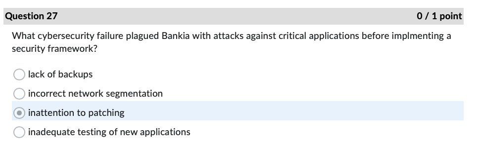 Question 1 0 / 1 point The FTC is also charged