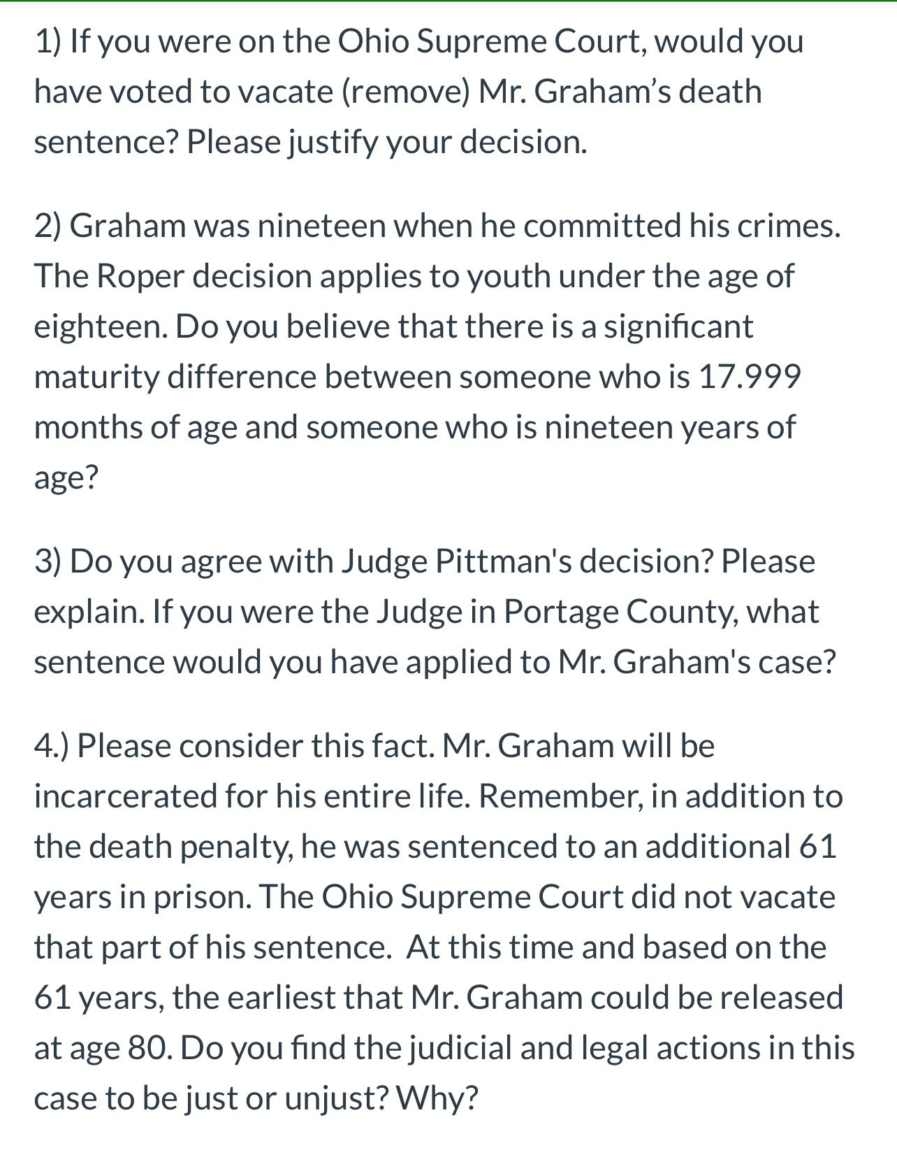 This forum focuses on a case that was tried in