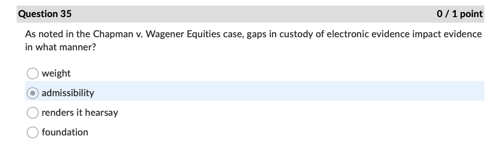Question 1 0 / 1 point The FTC is also charged