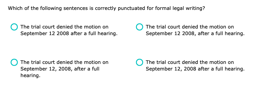 What would be the best choice from core grammar