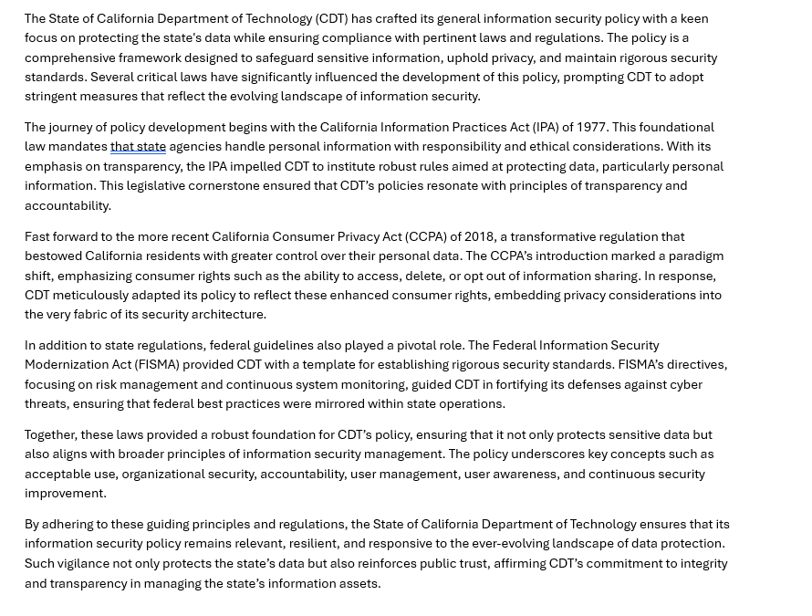 The State of California Department of Technology