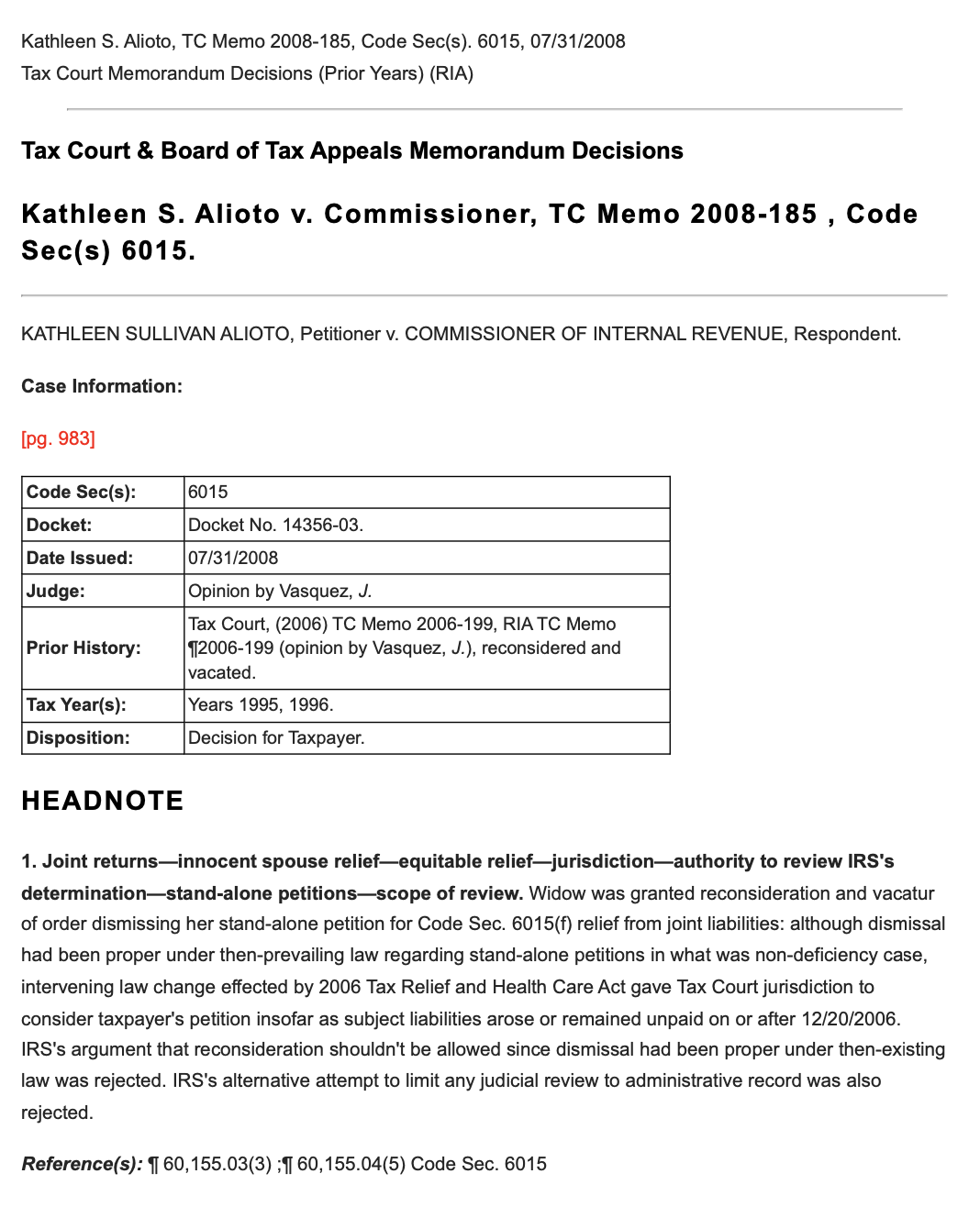 Innocent Spouse Relief According to IRC