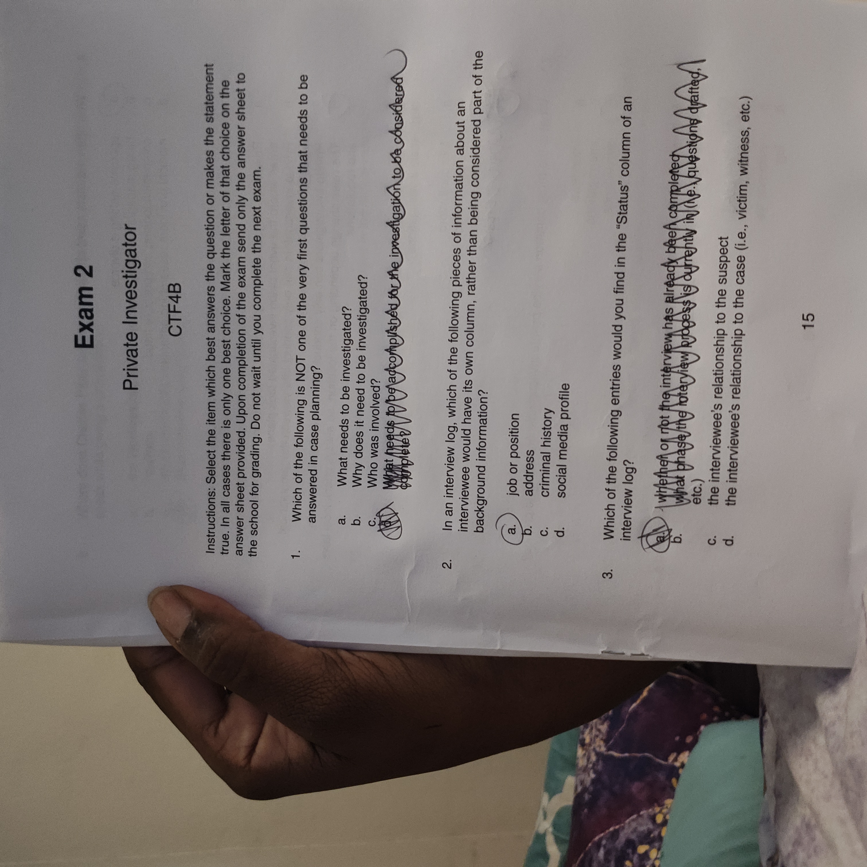 Exam 2 Private Investigator CTF4B Instructions: