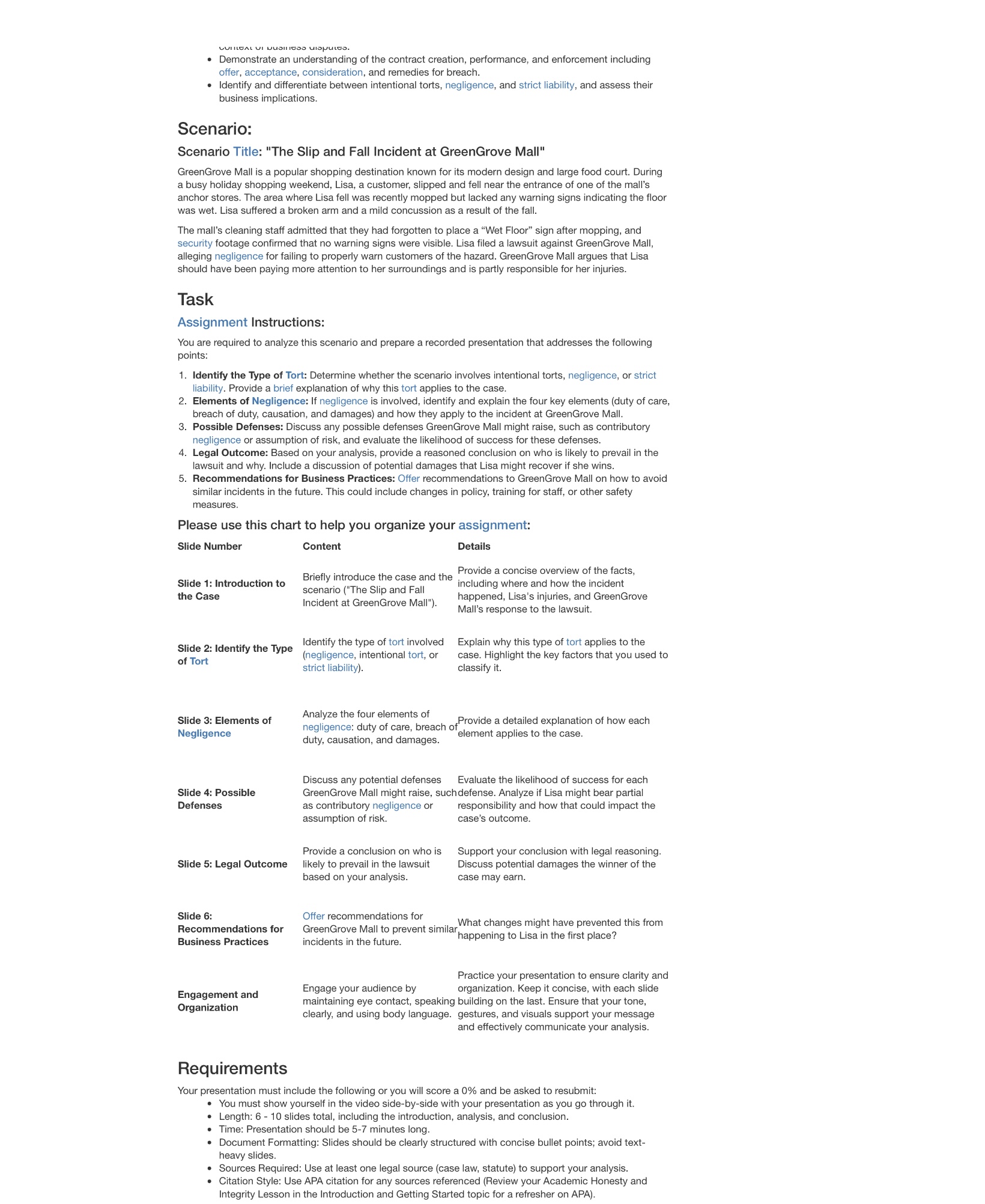 ASSIGNMENT PROMPT: CASE STUDY PRESENTATION