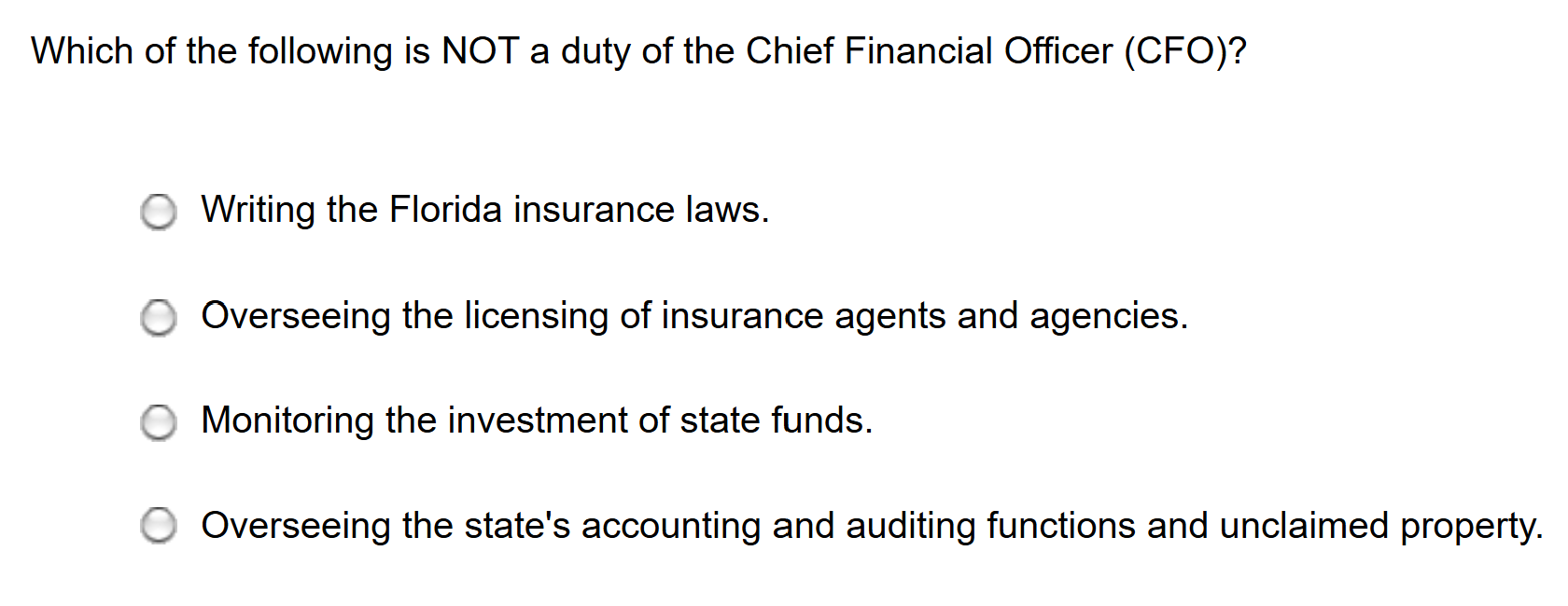 According to Florida Law Which of the following