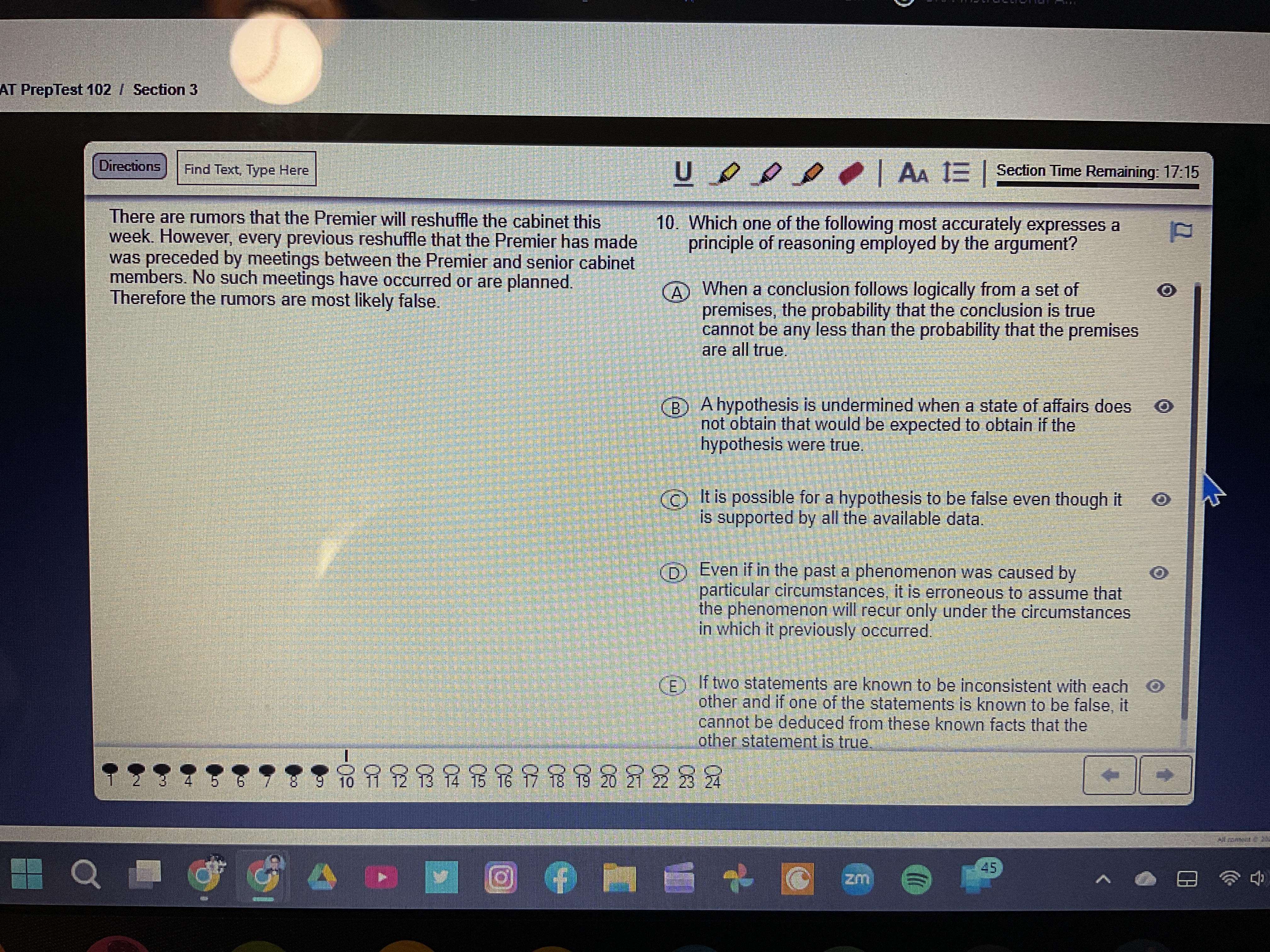 LSAT Prep 102 section 3 AT PrepTest 102 / Section