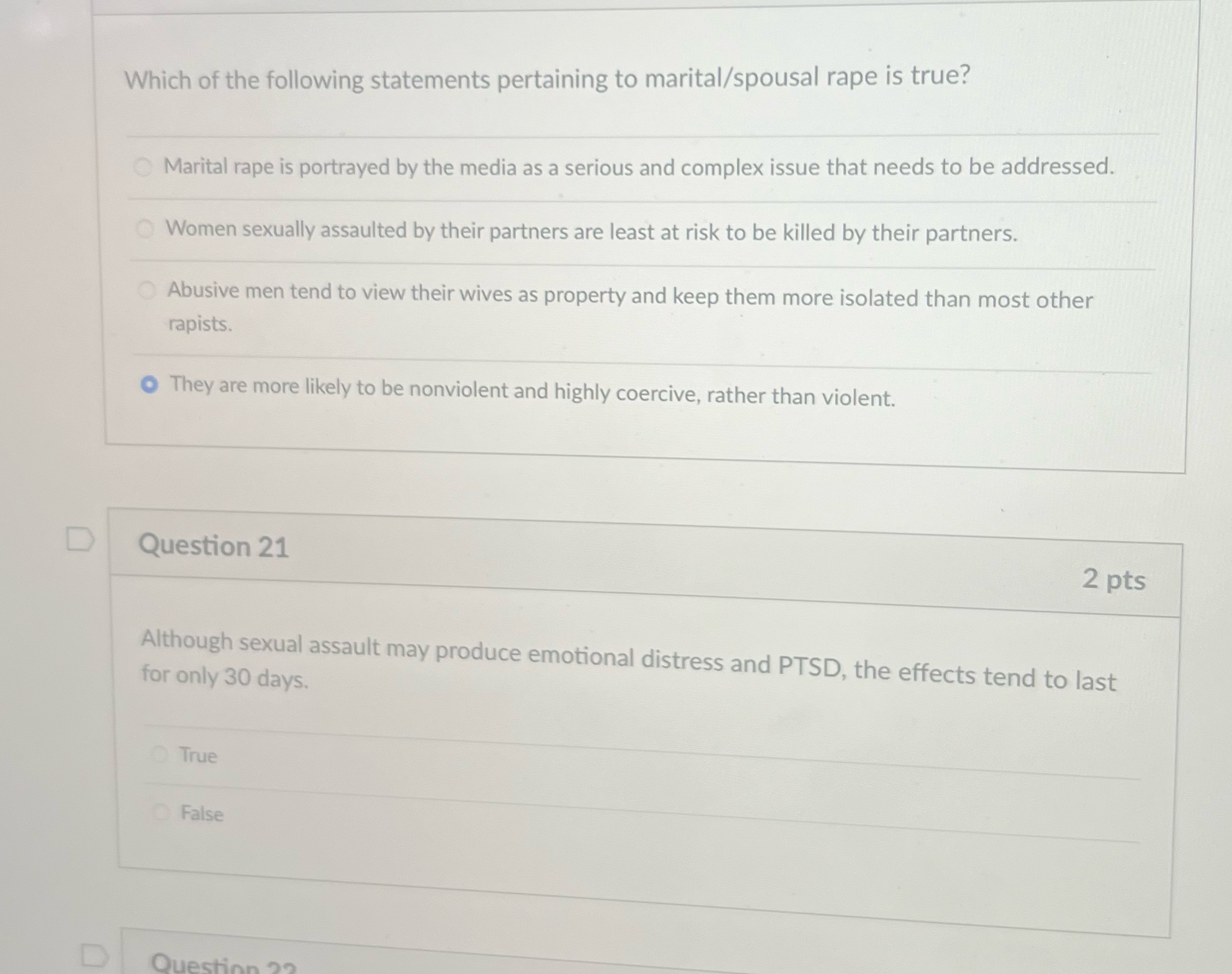 What are the correct answers Which of the