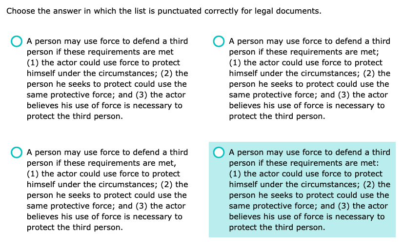 According to Core Grammar for Lawyers post test,