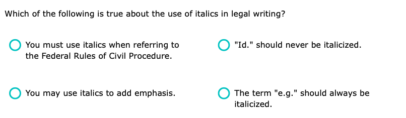 According to Core Grammar for Lawyers post test,