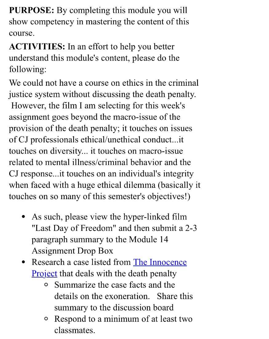 PURPOSE: By completing this module you will show