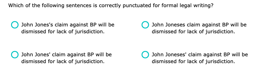 What would be the best choice from core grammar