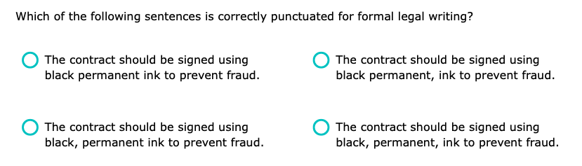 What would be the best choice from core grammar