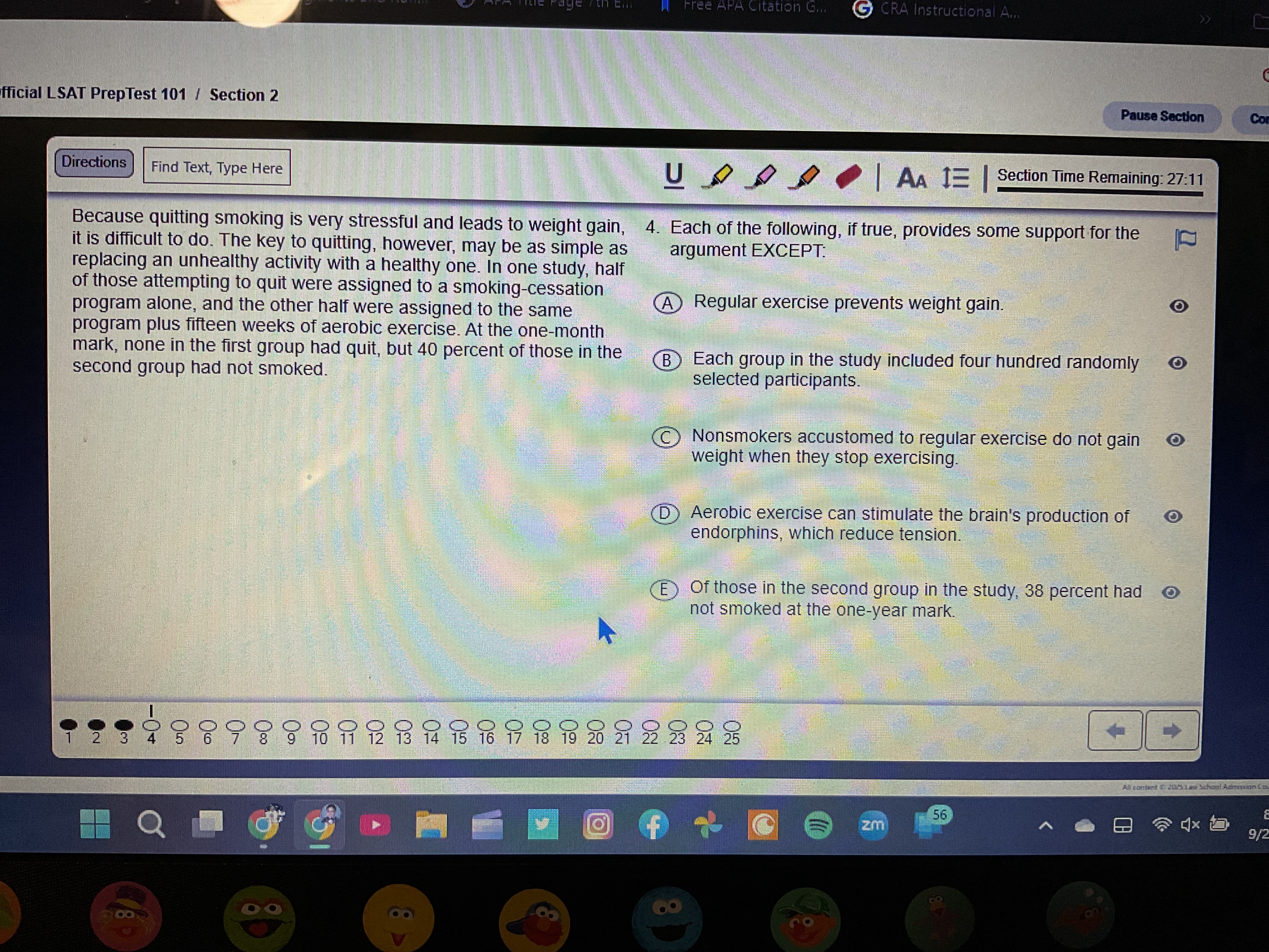 LSAT Prep 101 Section 2 Find Text, Type Here _
