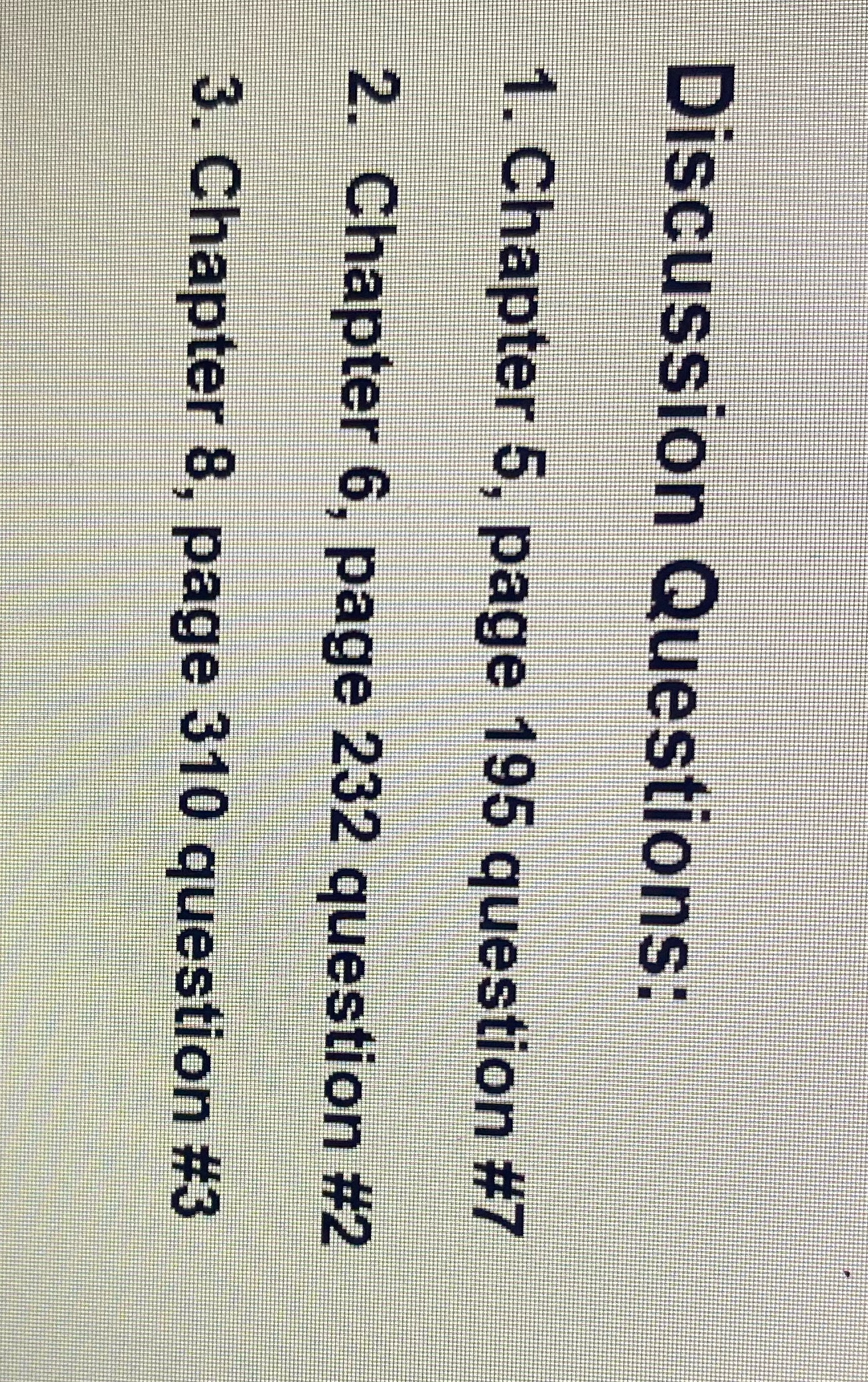 Discussion Questions: 1. Chapter 5, page 195