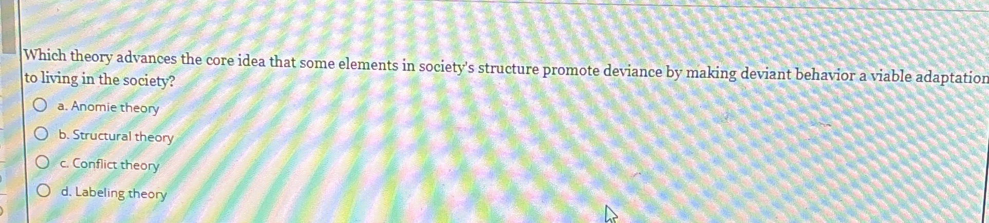 Which theory advances the core idea that some