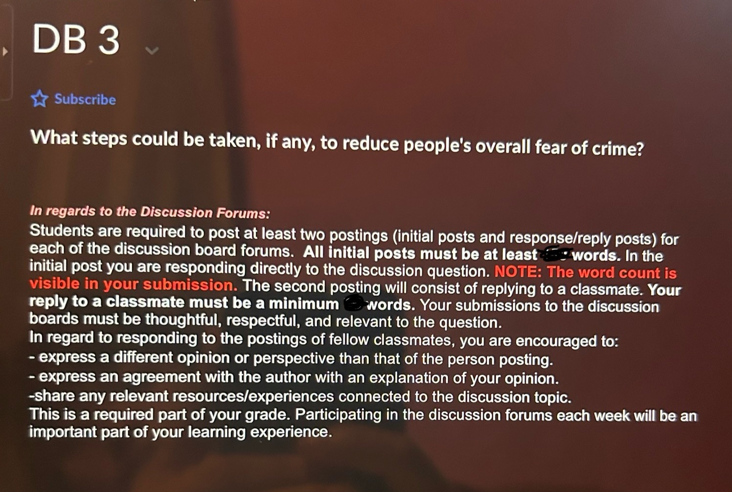 DB 3 What steps could be taken, if any, to reduce