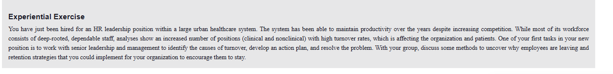 Read Chapter 8, Small Experiential Exercise,