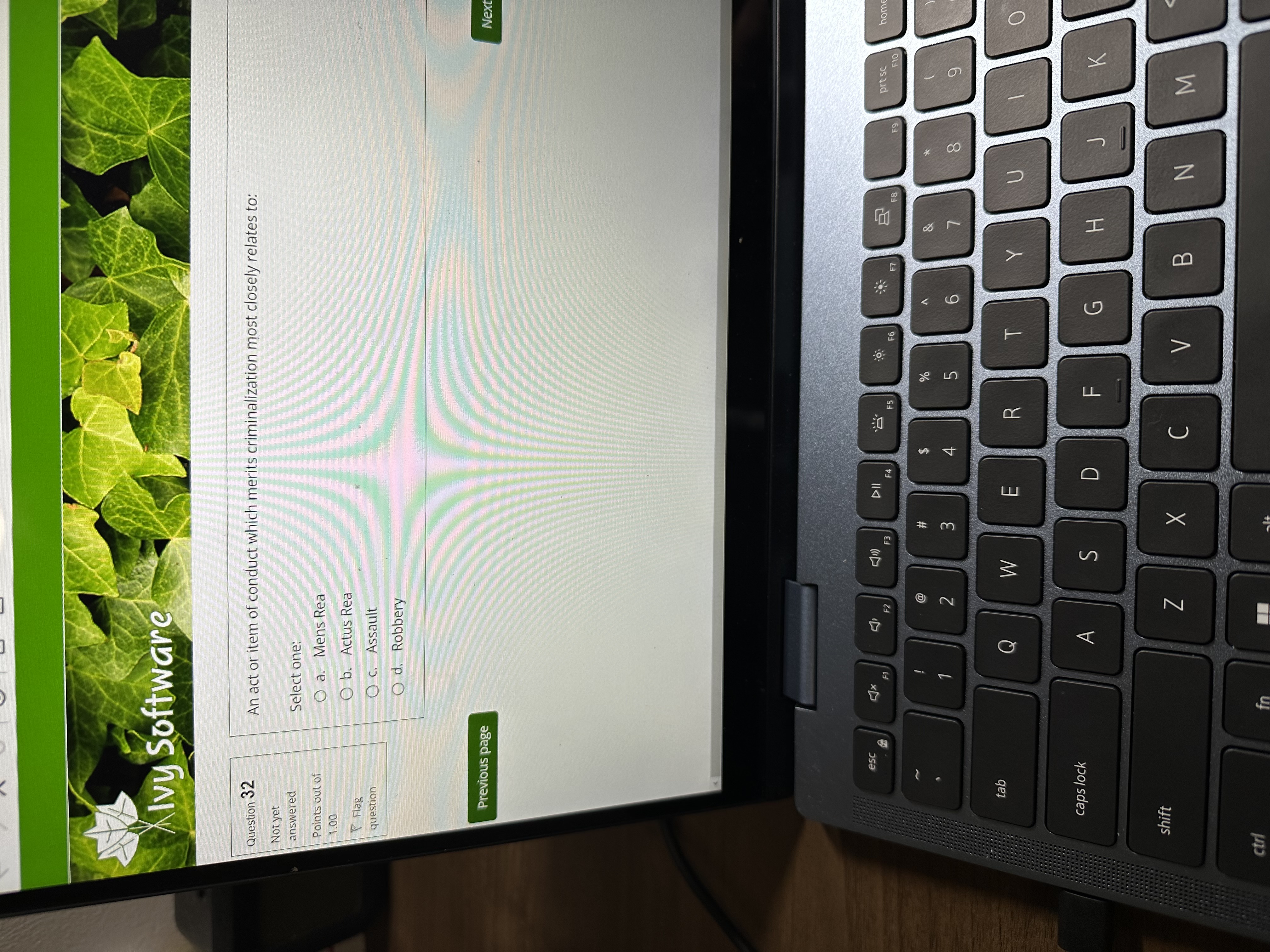 ion 30 Which of the following is an intentional