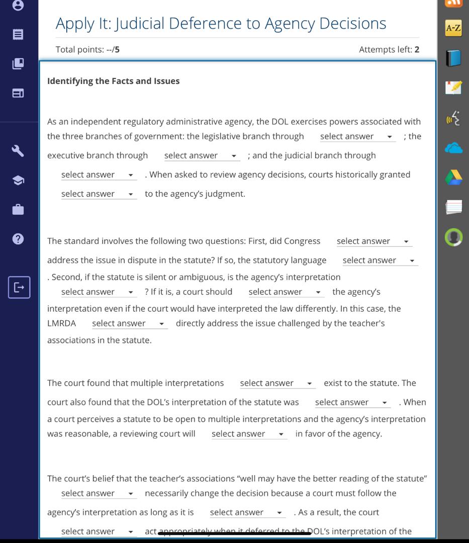Case Problem Analysis: Judicial Deference to