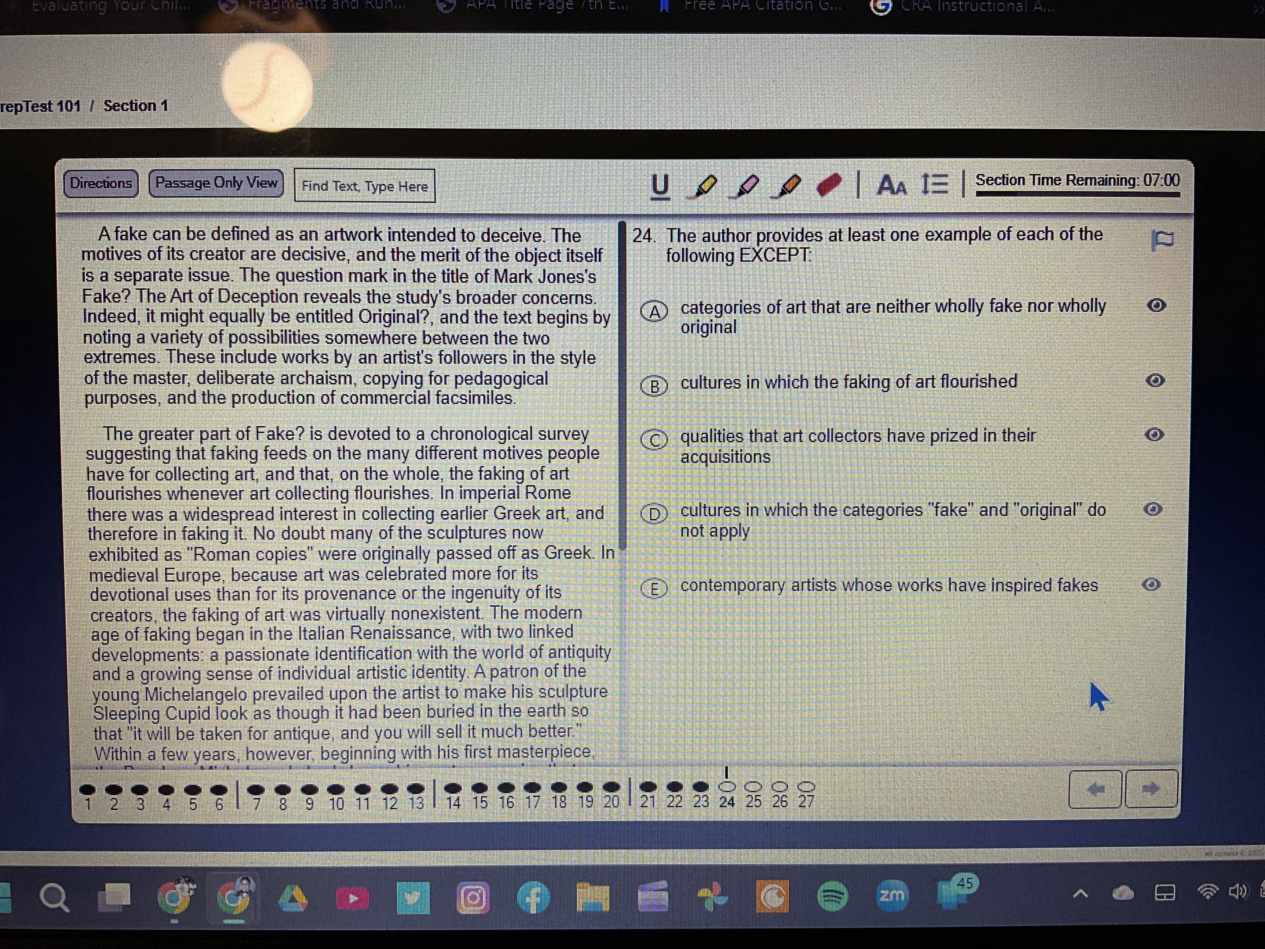 LSAT PREP 101 Section 1 Your repTest 101 /