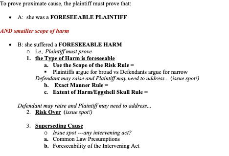To prove proximate cause, the plaintiff must