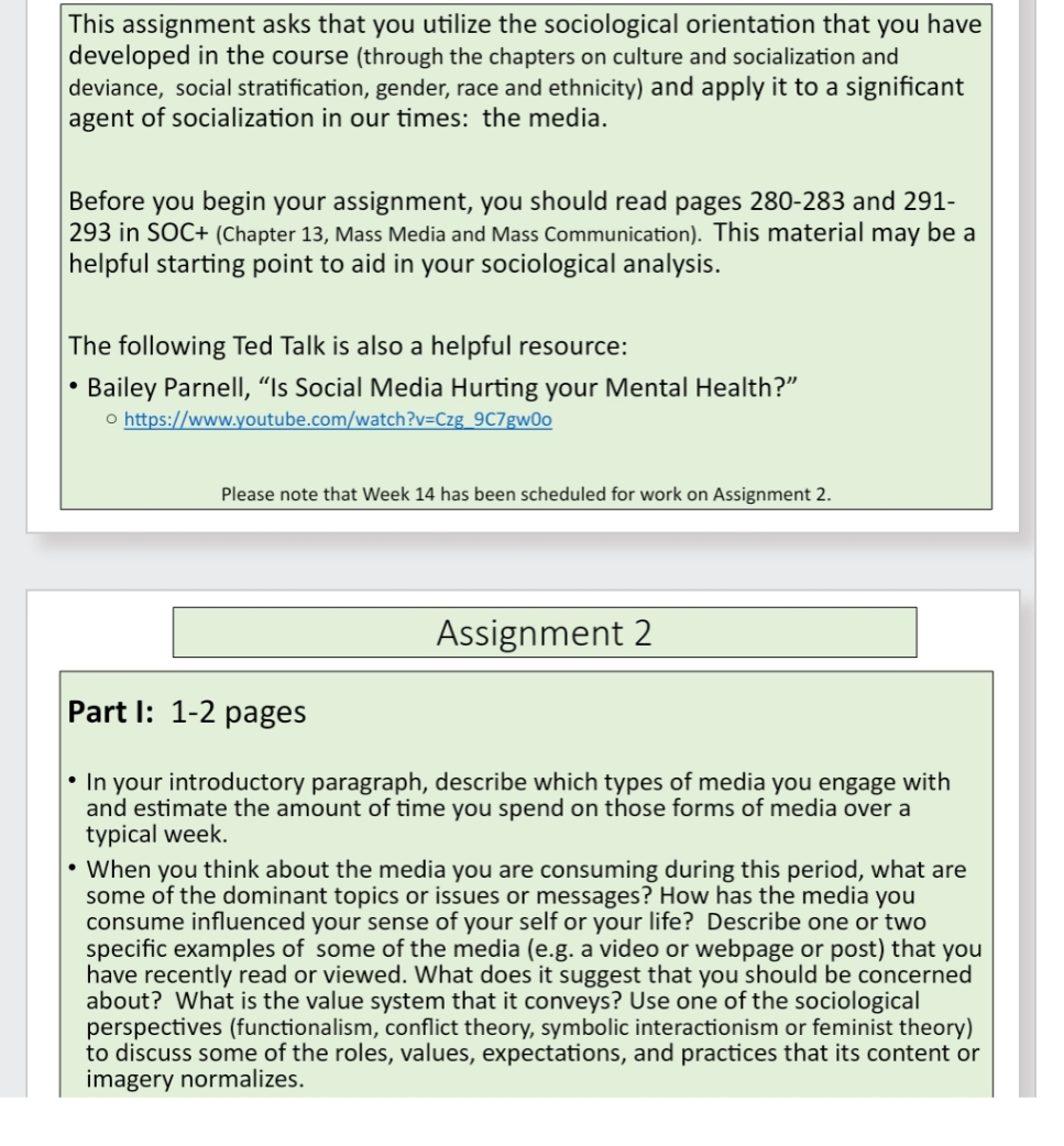 This assignment asks that you utilize the