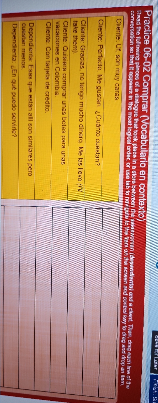 Later Finish: Su Practice 06-02 Comprar