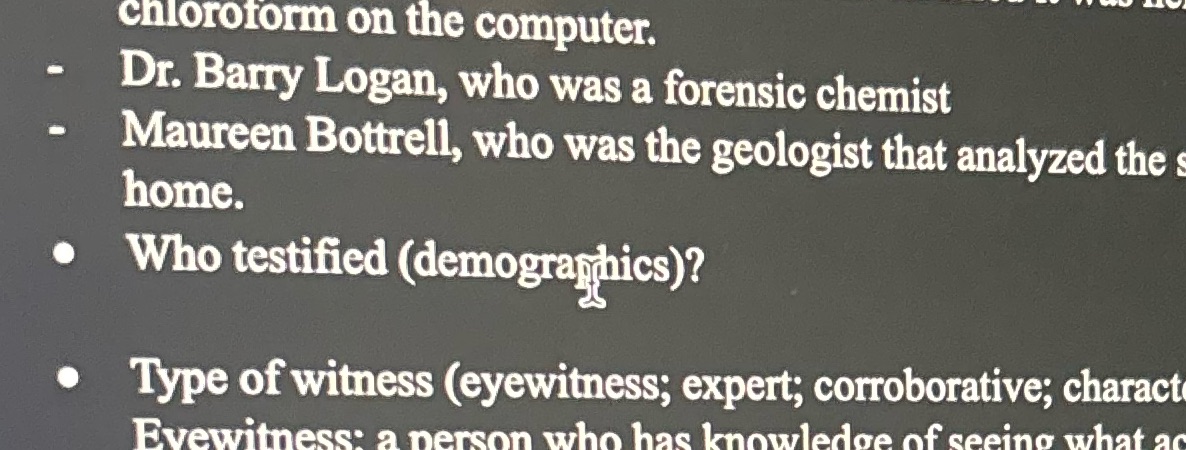 Casey anthony case who testified demographics
