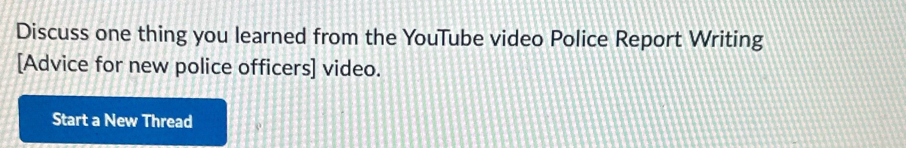 Discuss one thing you learned from the YouTube