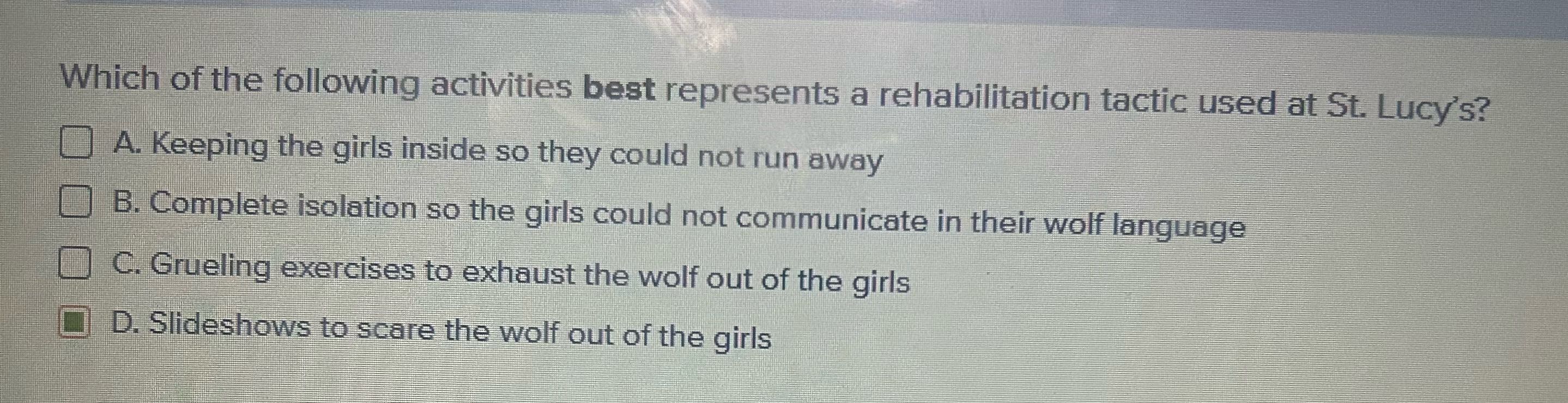 What is the rights answer Which of the following