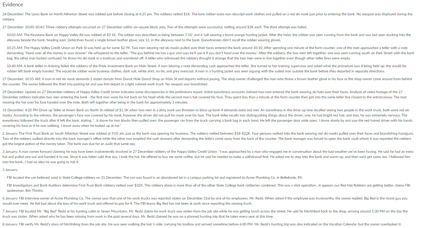 Evidence 24 December: The Lions Bank on North