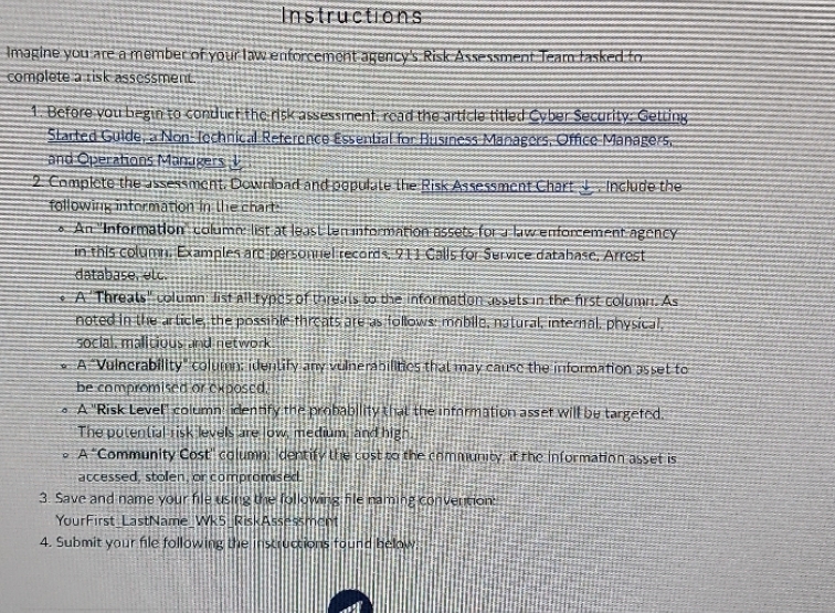 Instructions Imagine you are a member of your law
