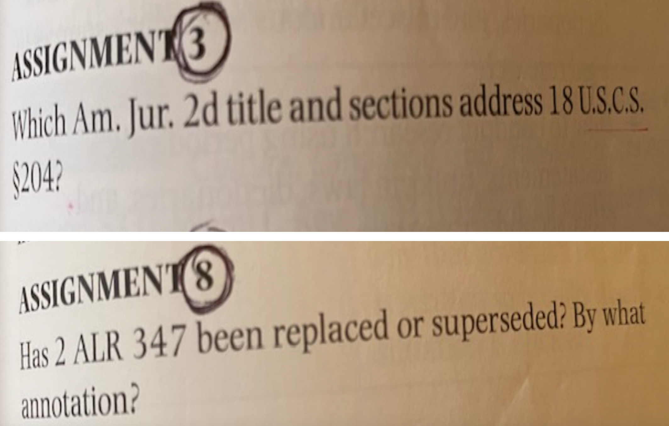 Please answer these briefly and separately thank