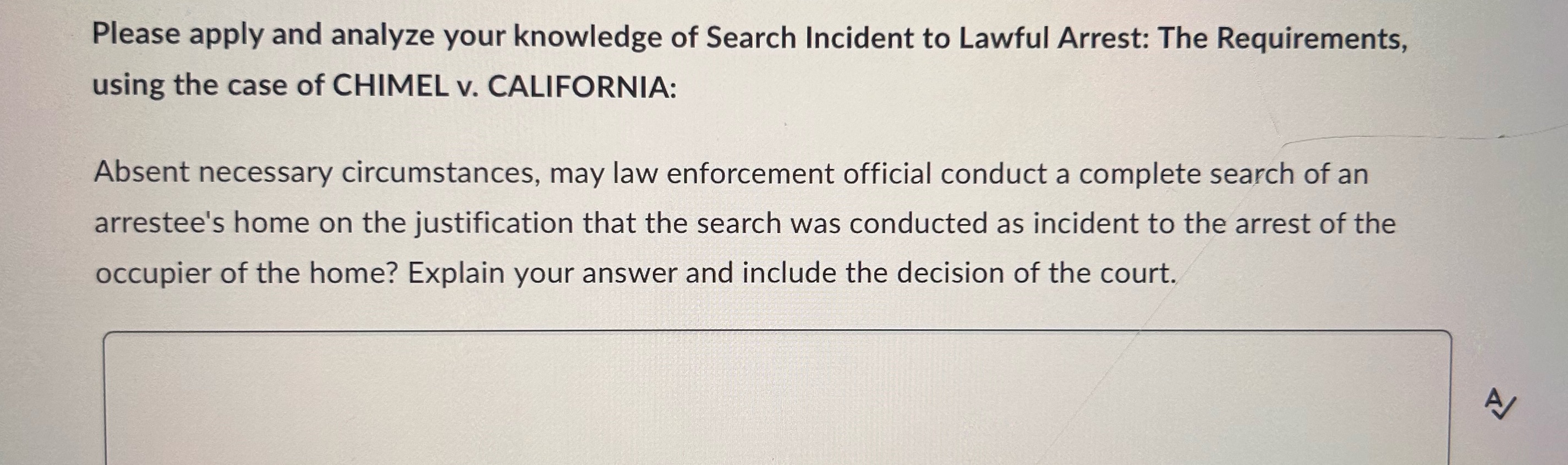 Please apply and analyze your knowledge of Search