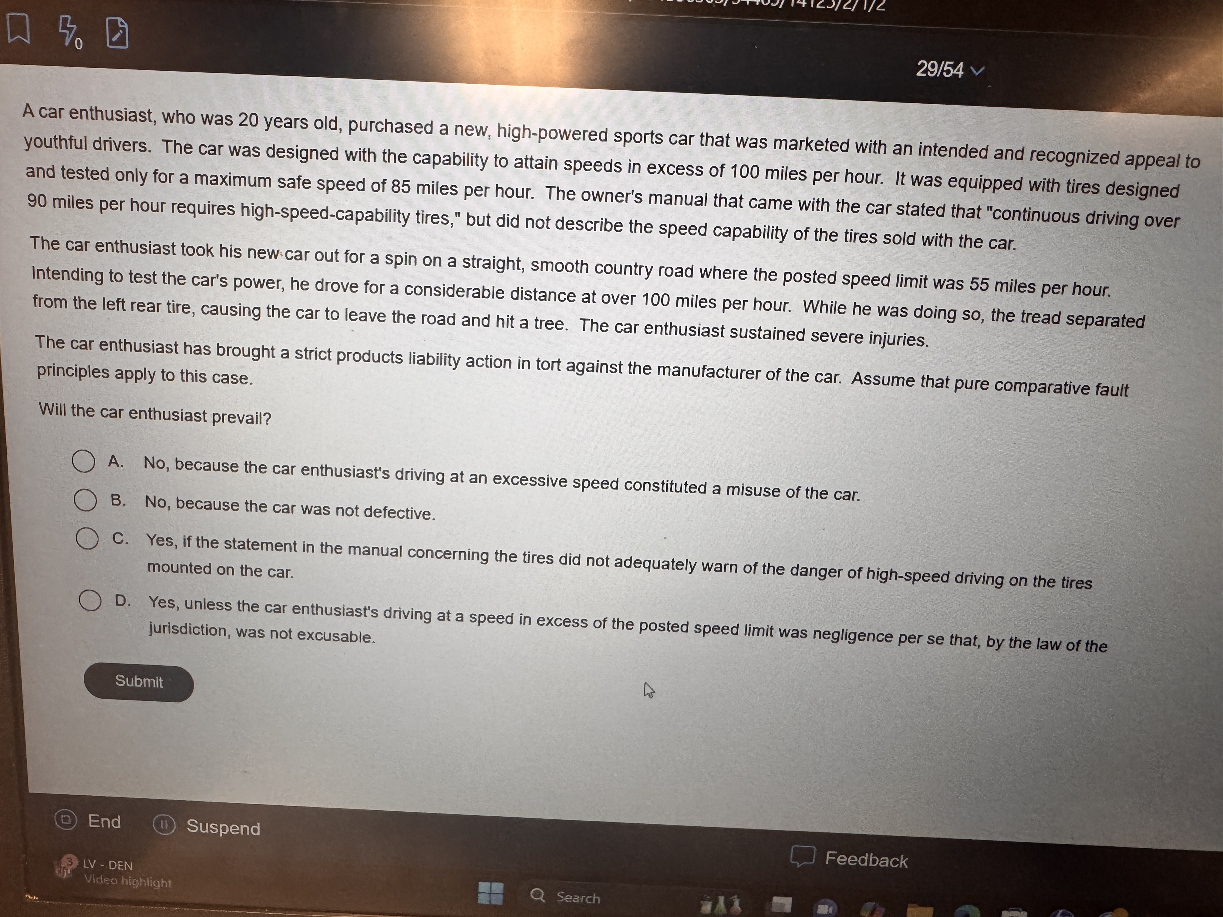 29/54 v A car enthusiast, who was 20 years old,