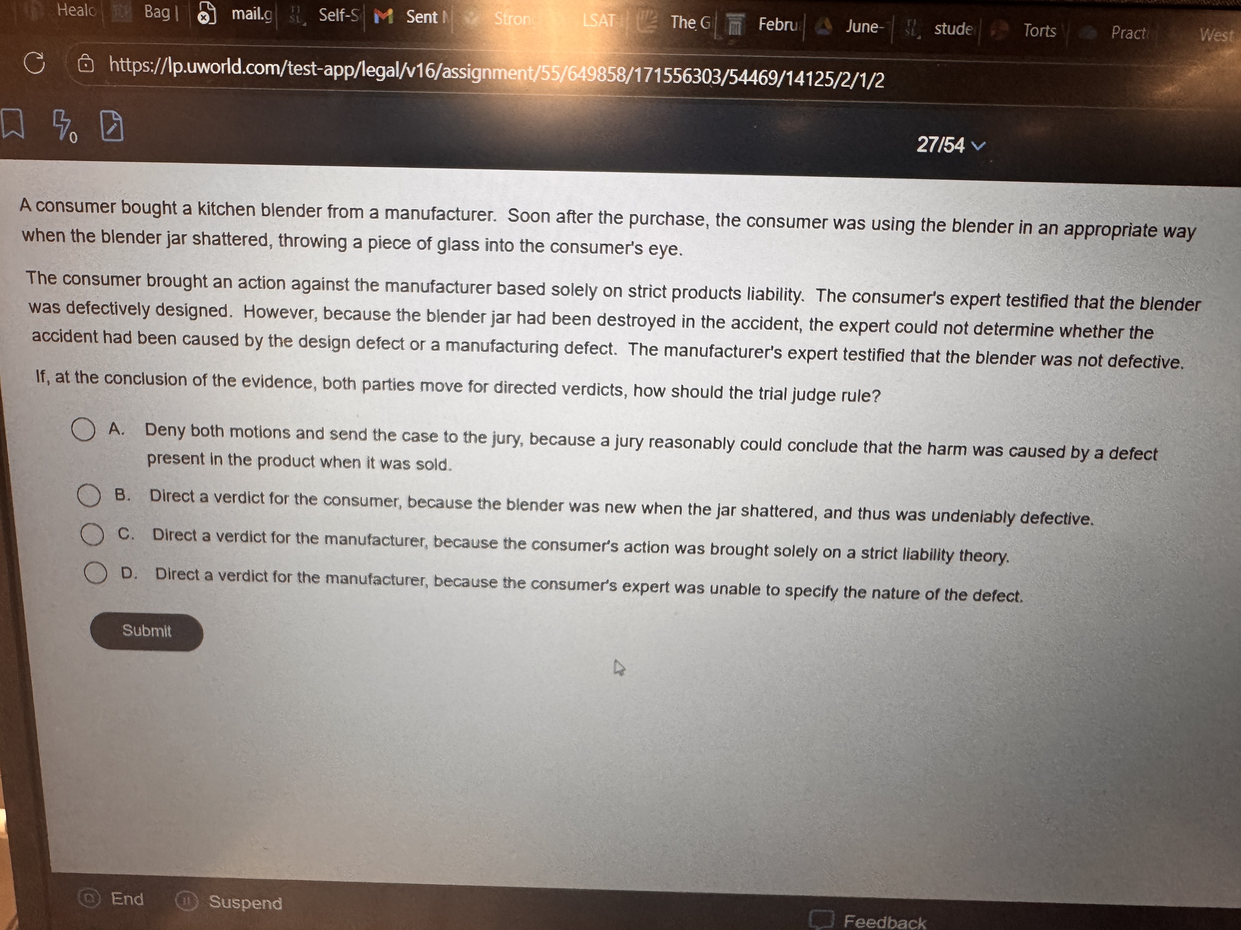 Heald Bag | j mail.g , Self-S M Sent Strong LSAT