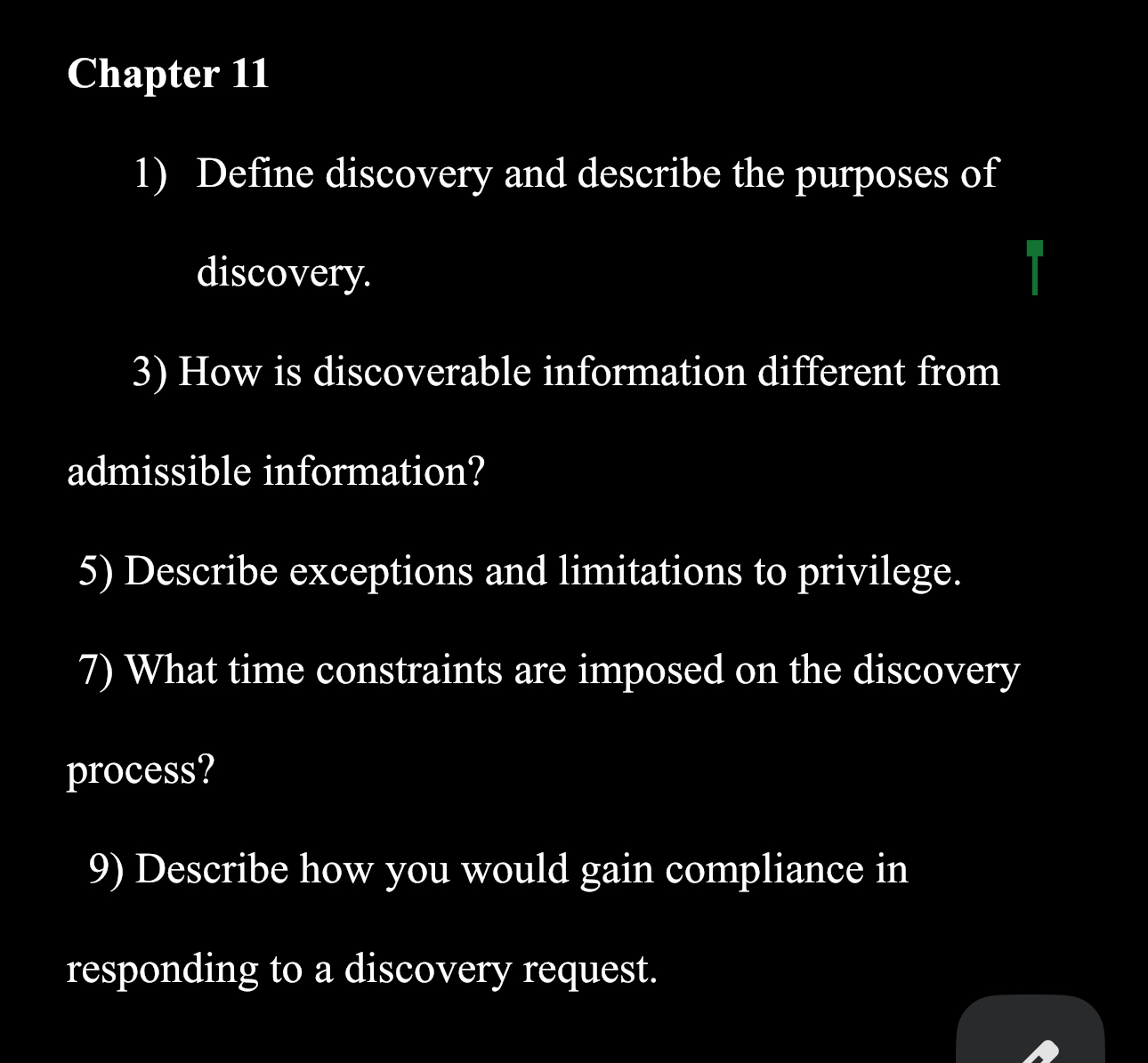 1:52 C A g+ E . . . Chapter 12 1) What is the