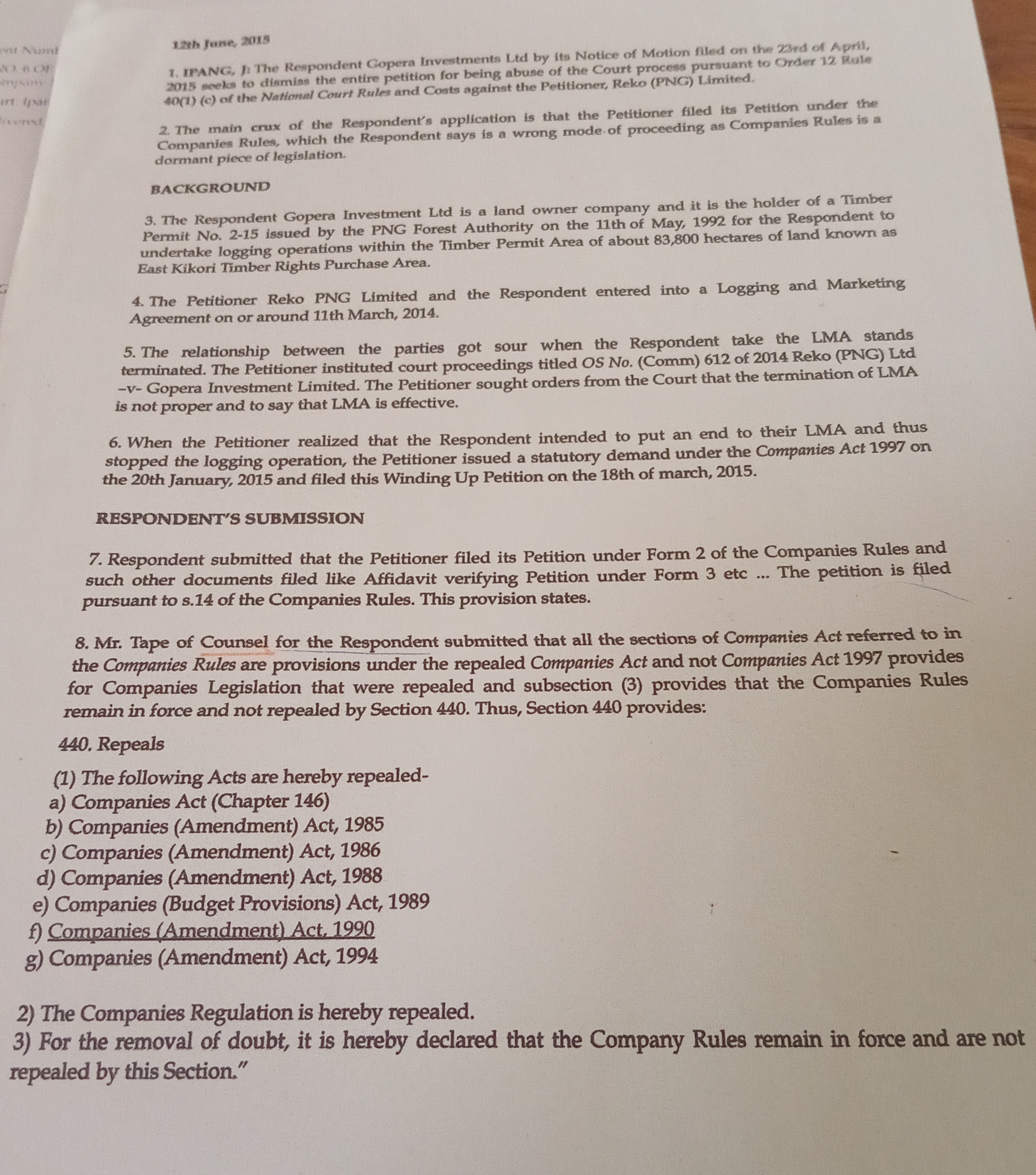 Define the term counsel in respect to the case