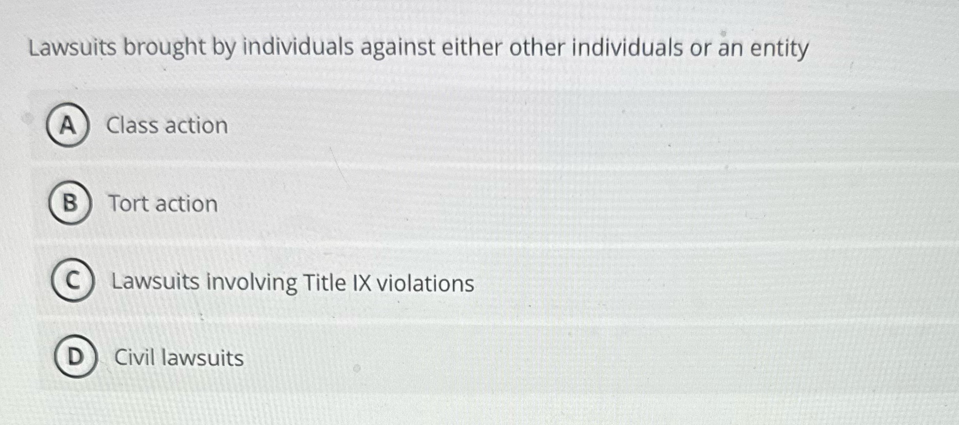 Lawsuits brought by individuals against either