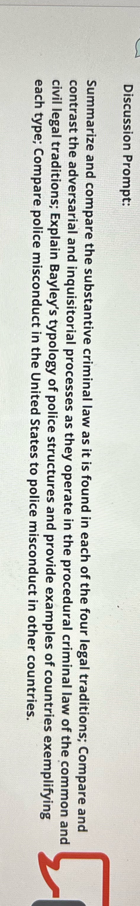 Discussion Prompt: Summarize and compare the