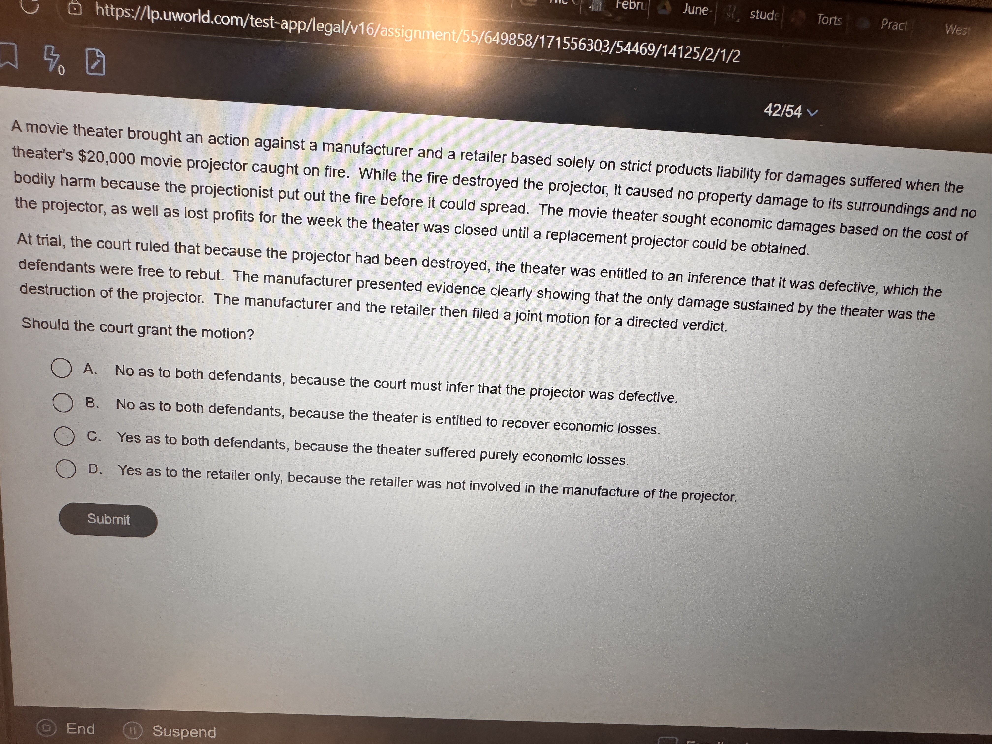 Febru June- stude Torts Pract West