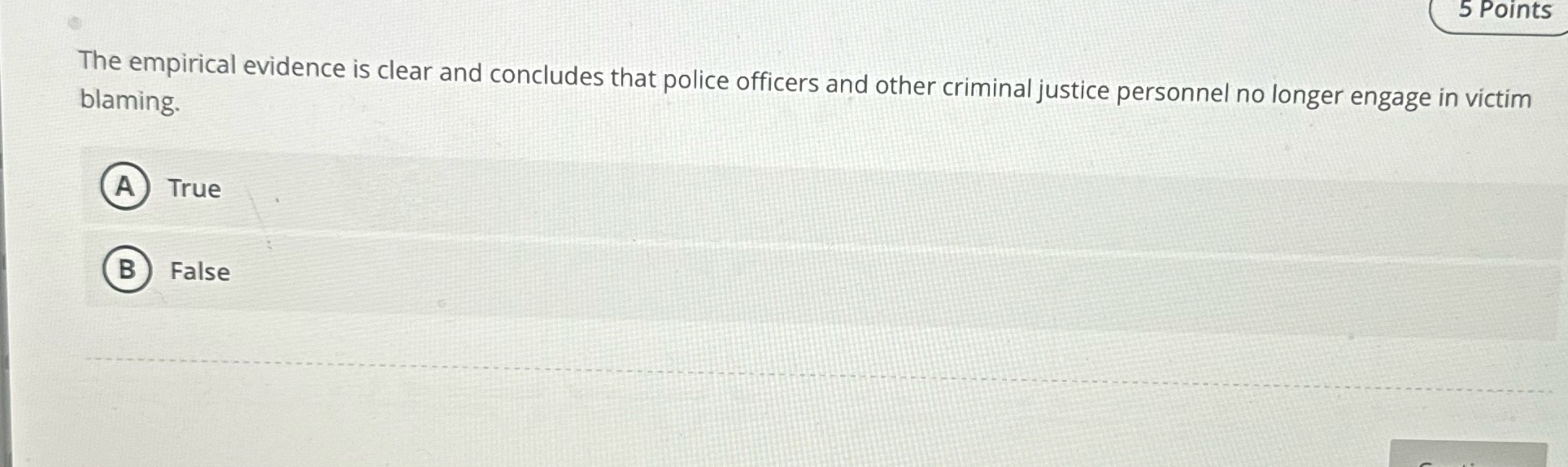 5 Points The empirical evidence is clear and