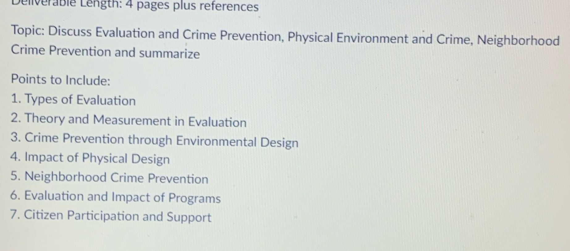 Deliverable Length: 4 pages plus references