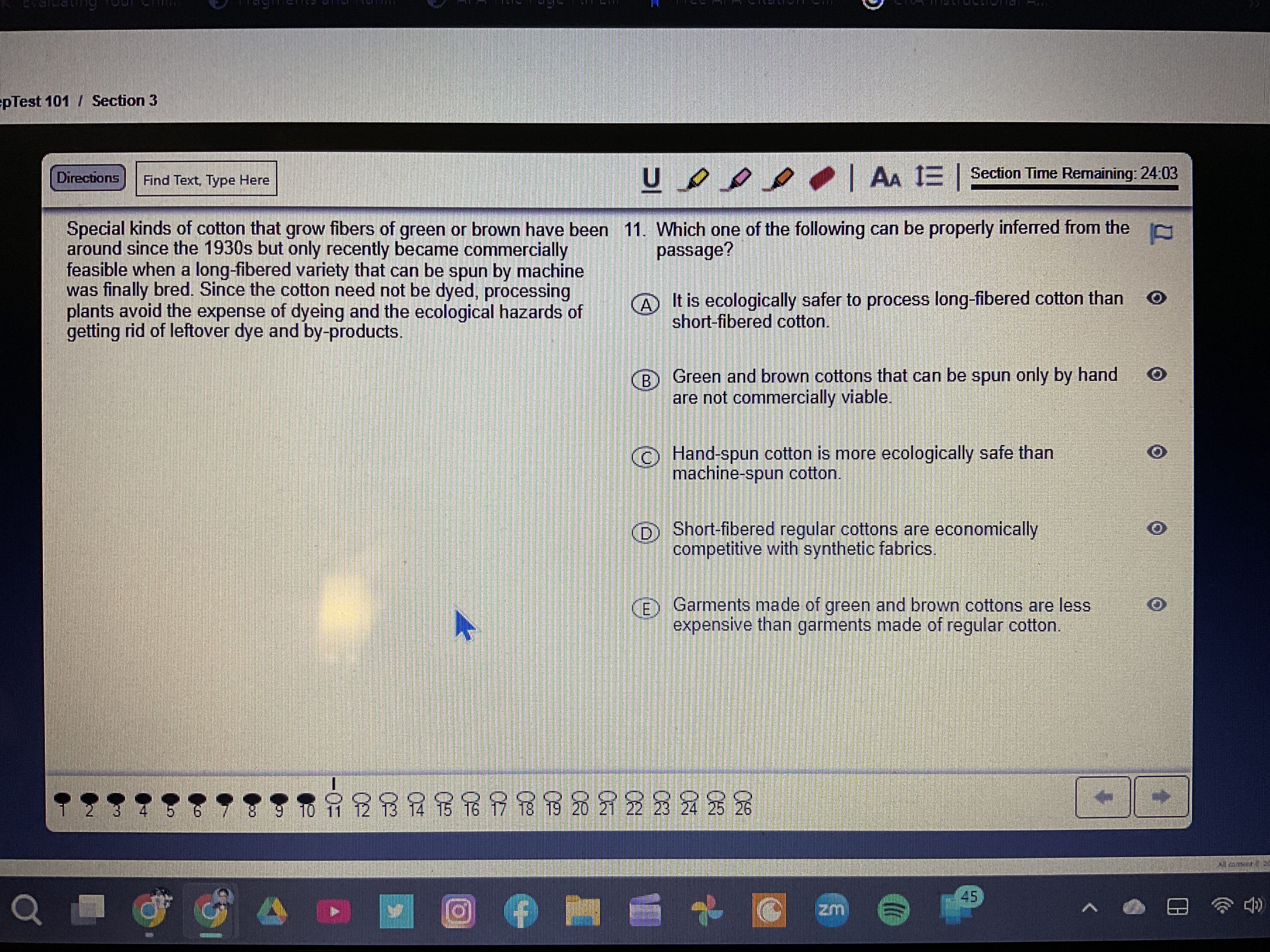 LSAT Prep 101 Section 3 pTest 101 / Section 3