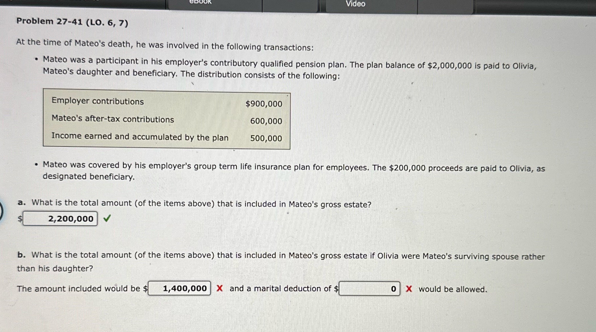 And part b el Video Problem 27-41 (LO. 6, 7) At