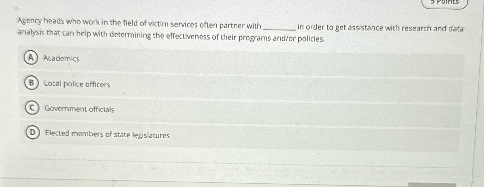 Points Agency heads who work in the field of